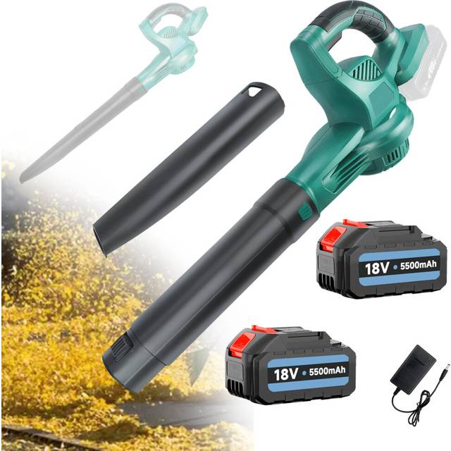 Leaf Blowers & Garden Cleaner+5.5A 2 Battery+Charger-Makita Compatible