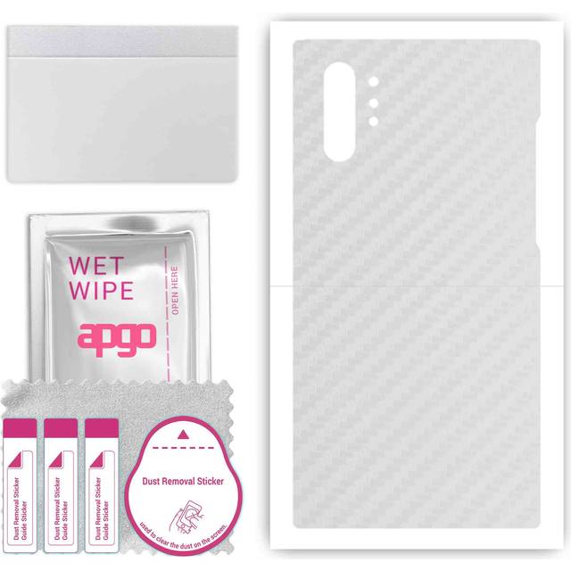 apgo Protective Skin Sticker for the back compatible with Samsung Galaxy Note 10 Plus 5G, Wrap Film, Foil, Vinyl - Pattern Transparent Carbon