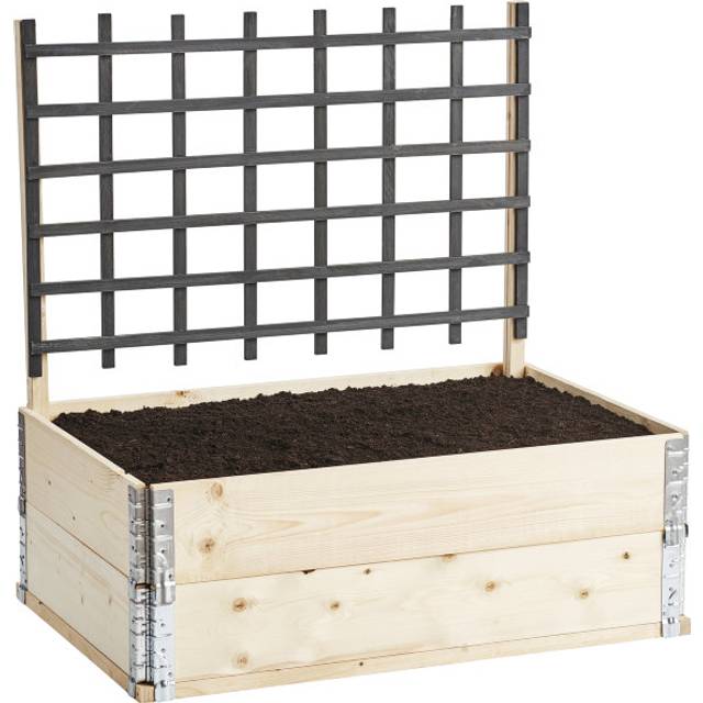 Spaljé Pallkrage Trä Svart 118 x 78 cm Garden