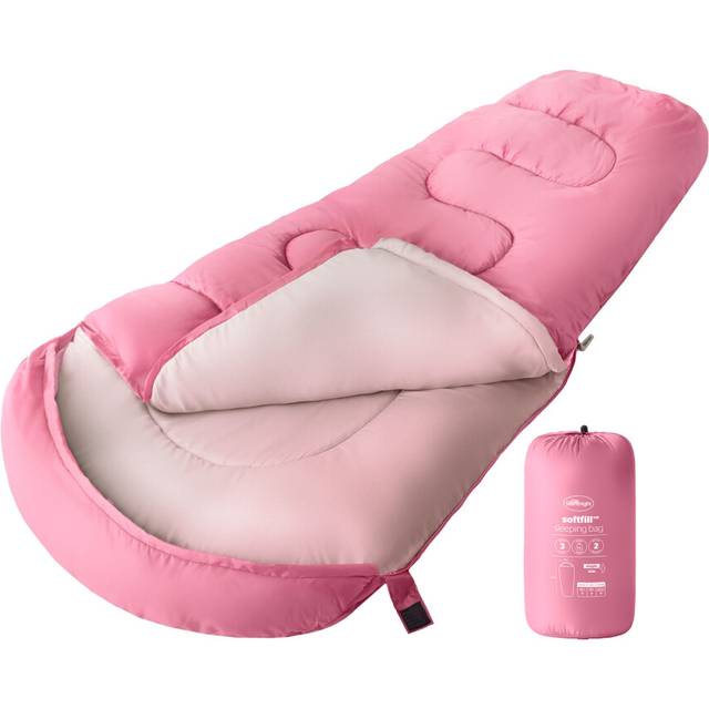 Silentnight Camping Collection Healthy Growth Kids Sleeping Bag - Pink (Single)