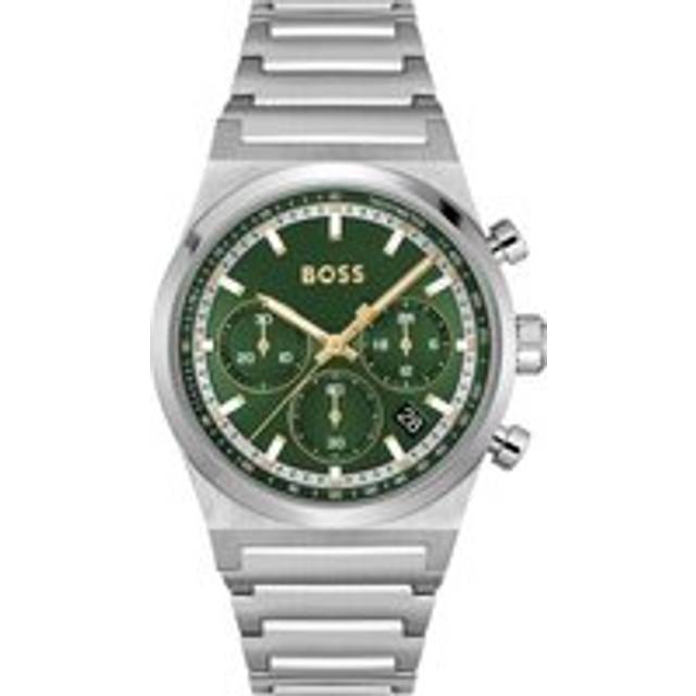BOSS Mens Candor Green Chronograph Watch 1514220