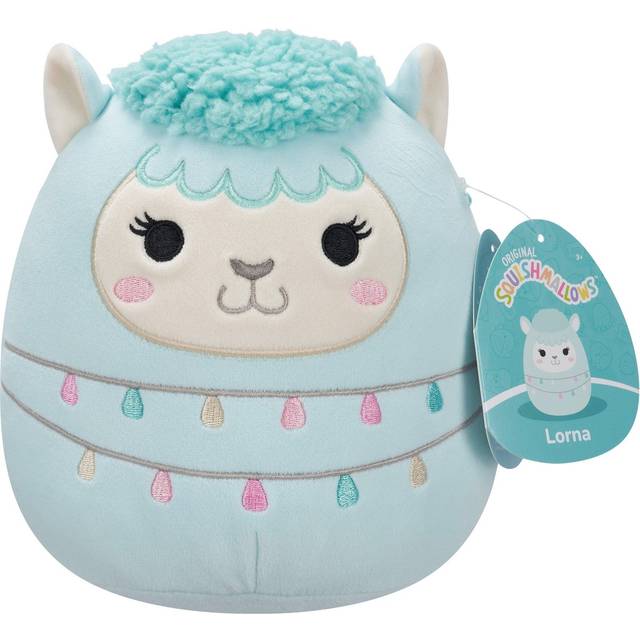 "Squishmallows 7.5"" Lorna The Light Teal Llama Plush Toy"