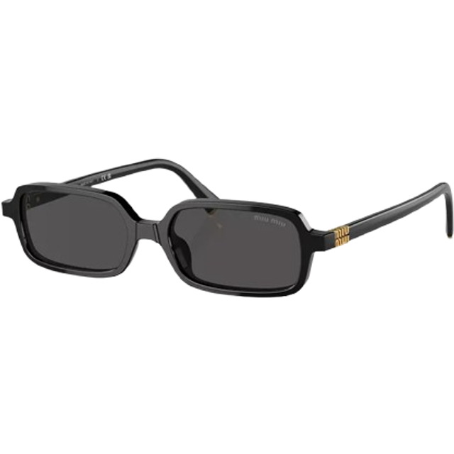 Miu Miu Woman MU 11ZS  16K5S0 Sunglasses Acetate Black Grey Squared Normal