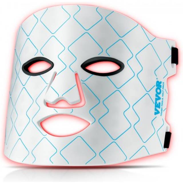 VEVOR LED-Gesichtsmaske 7 Farben Lichttherapie mit 850 nm NIR Anti-Aging-Falten