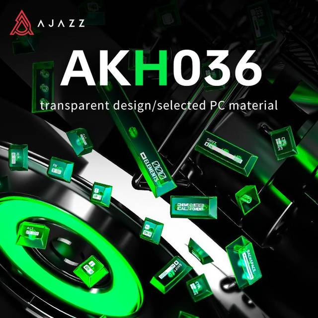 AJAZZ AKH036 Keyboard Keycap Two Colors 36 Key Caps PC Material Transparent Design Key Caps for