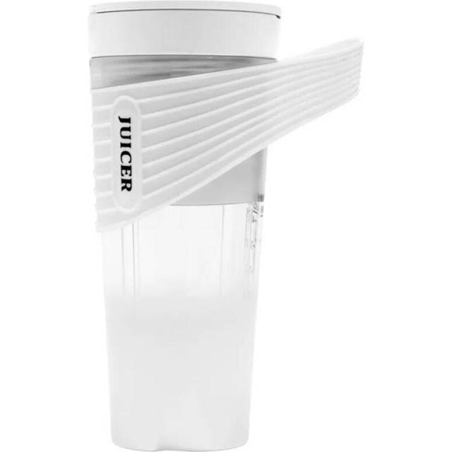 Mini Juicer White 460 Millilitre Wireless Blender With Straw Rechargeable Electric Mixer Juicers