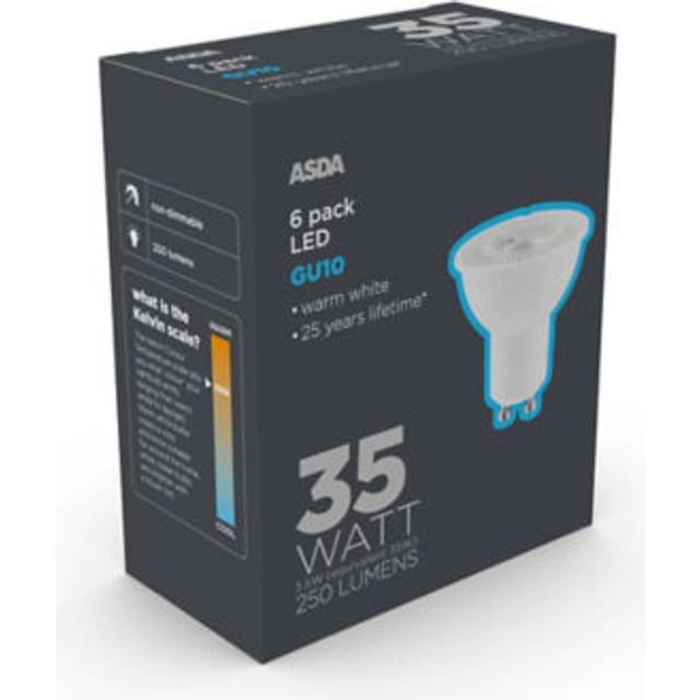 ASDA LED GU10 35W Lightbulb 6PK