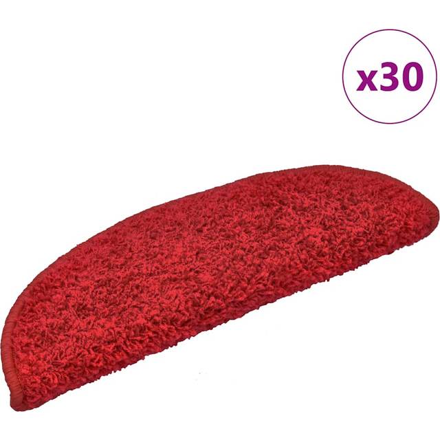 vidaXL Stair Mats 30 pcs Red 65x21x4 cm