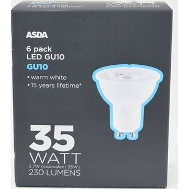 ASDA LED GU10 35W Spotlight Light Bulbs