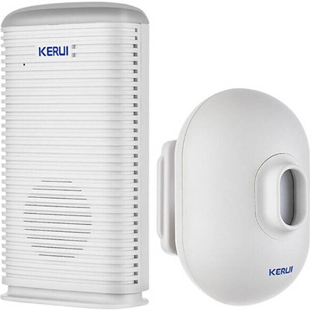 (White) Wireless Driveway Security Alarm Waterproof PIR Motion Detector Garage Welcome Burglar for Alarm Secure System