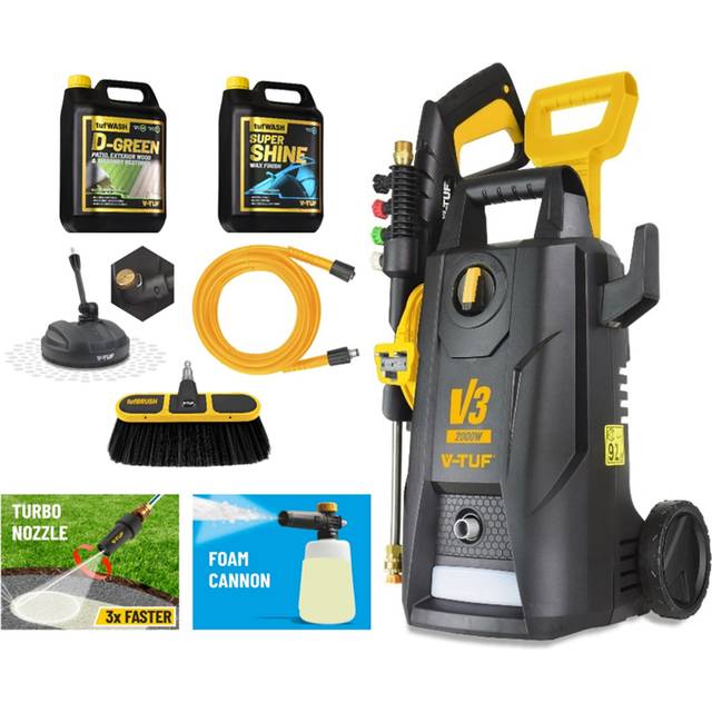 V-Tuf V3-240 X2 150Bar 7.5 Liter/min Pressure Washer Patio & Car Cleaner Kit