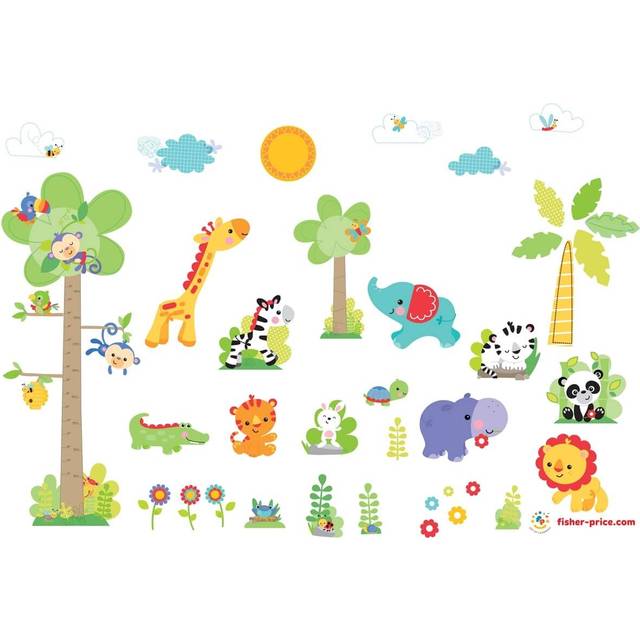 Giant stickers for children's bedroom Rainforest animals FTSFP02010