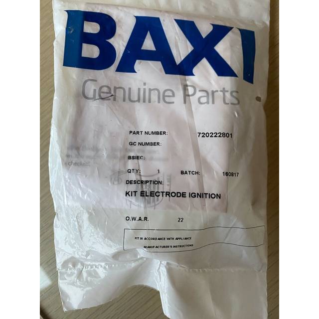 Baxi 720222801 Electrode Ignition