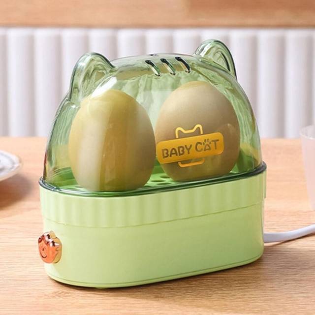 (Green) Egg poacher Electric boiled eggs machine Egg cooker Kitchen at home