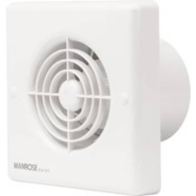 Manrose 4.8W Quiet Axial Bathroom Extractor Fan with Timer - QF100T