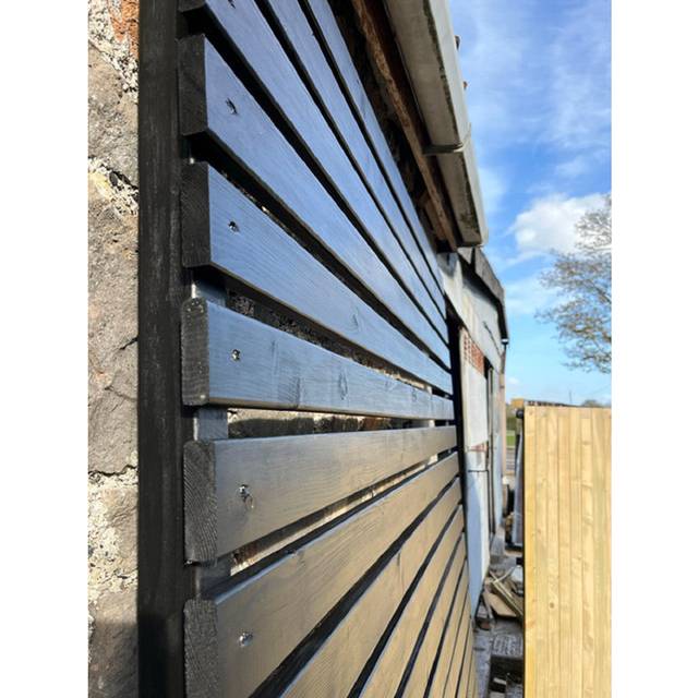 Handmade Wooden Ultra Trellis For Planters - Black (90cm H x 90cm W x 8cm D)