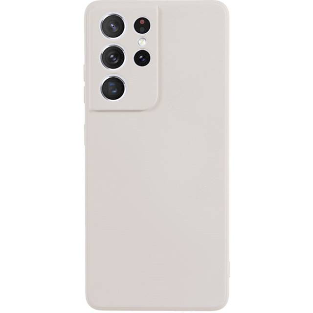 EIDERWOOD Samsung Galaxy S21 Ultra Fodrat Flexibelt Plast Skal - Beige