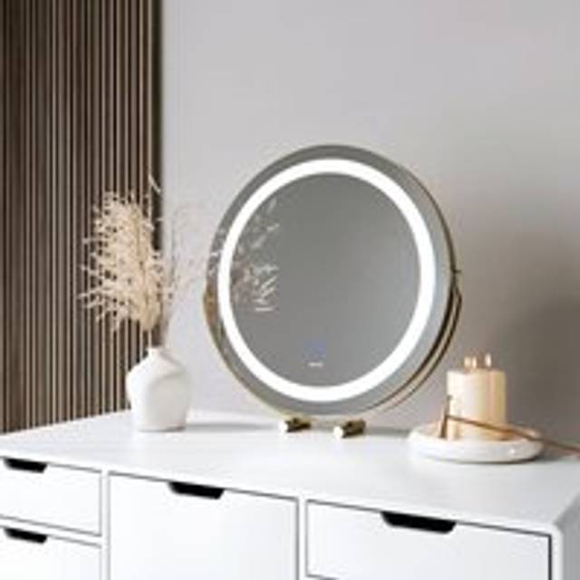 CARME Home Zara 3 Colour LED Black Touch Sensor Light Mirror - 16 x 49 x 49.5cm