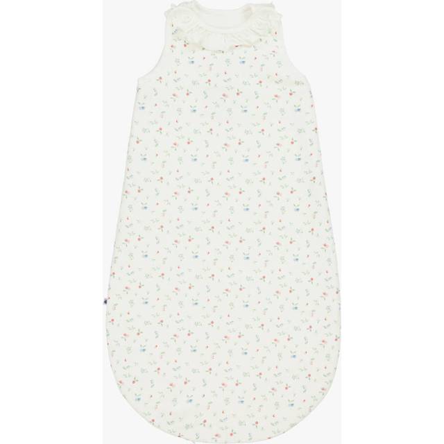 Petit Bateau Girls Ivory Cotton Floral Sleeping Bag - 6-18 month