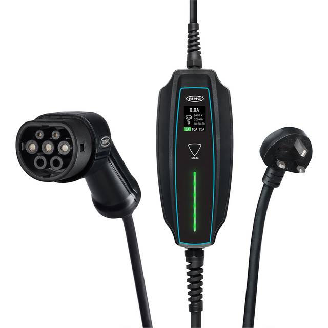 Ring 3-Pin Plug Electric Vehicle Charging Cable - Type 2 to UK 3-Pin Plug