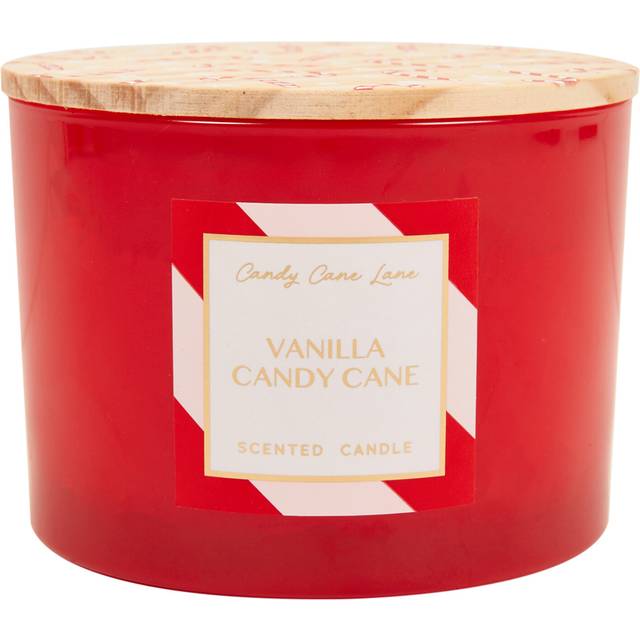 Festive Scented 3 Wick Candle - Vanilla Candy Cane