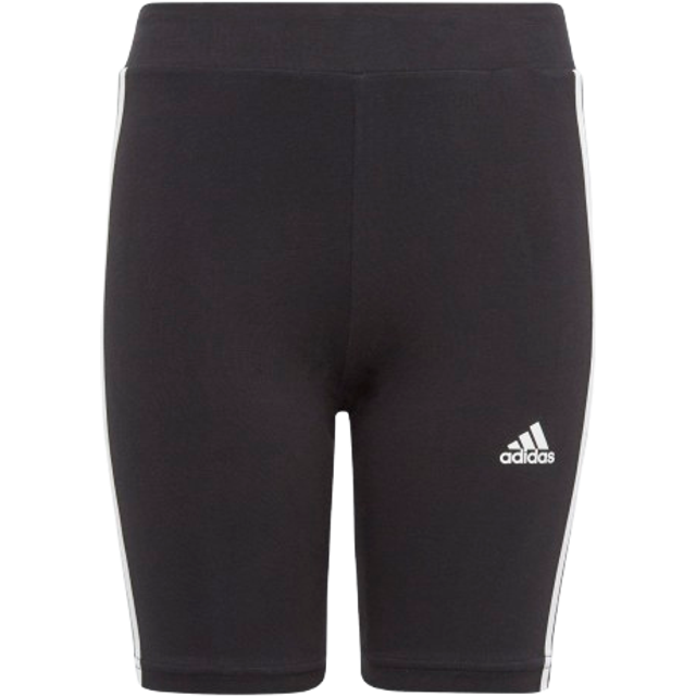 adidas Sportswear Junior Essentials Cycle Shorts - Black/White, Black/White, Size 14-15 Years - 14-15 YEARS