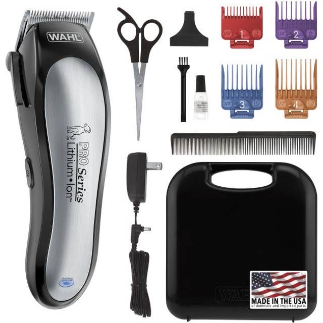 Wahl cordless lithium ion pro series dog clipper grooming set brand 9766 800