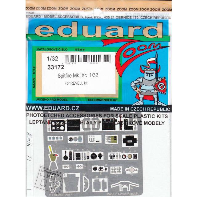 Eduard Accessories - 33172 Revell Model Accessories Spitfire Mk. Ixc