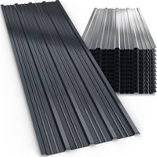 Corrugated Roof Sheets 12Pcs Anthracite 7m²
