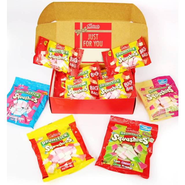 Personalised Squashies Premium Red Sweet Hamper 920g