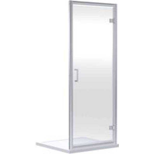 nuie Rene 1900 x 760mm Hinged Shower Door - Chrome, Silver