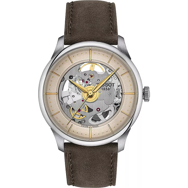 TISSOT Chemin Des Tourelles Squelette 39MM Men's Watch T139.836.16.261.00 / T1398361626100 - Skeleton - 39 mm