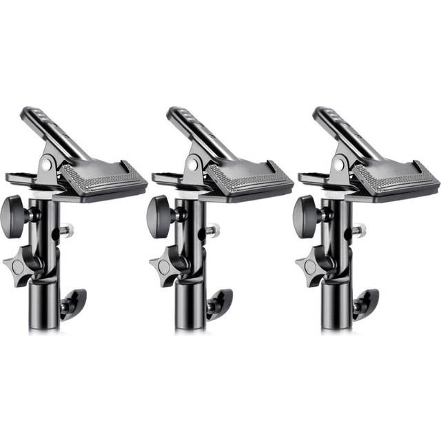 Neewer 3 Pieces Photo Studio Heavy Duty Metal Clamp Holder with 5/8-inch Tripod Light Stand Attachment for Reflector
