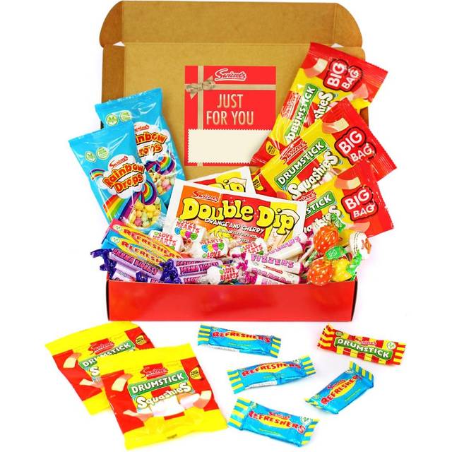 Personalised Retro Red Sweet Hamper 620g