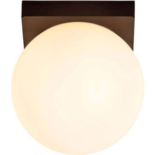 Lucide Tassa Flush Ceiling Light Bathroom 13.5Cm Led Dim To Warm 1800K/3000K Ip40 - Black, Black