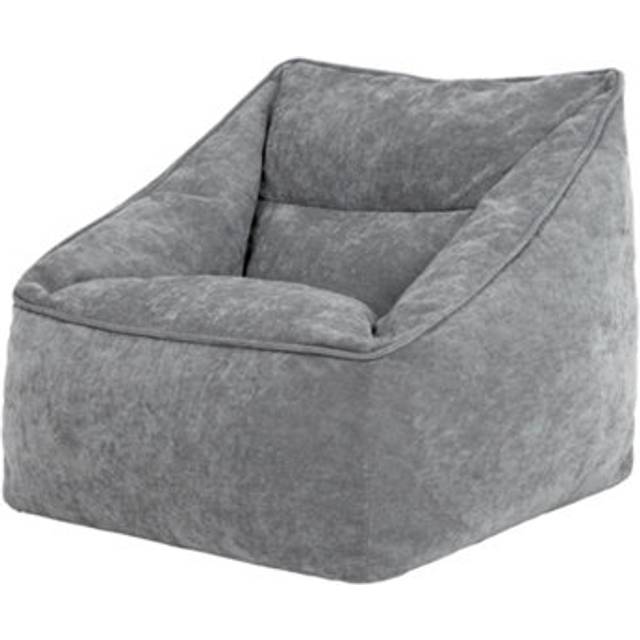 Natalia Chenille Adults Bean Bag Armchair, Ready Filled Large Beanbag Grey - Mid Grey - XL