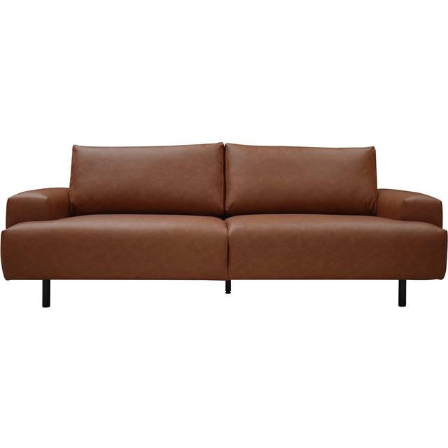 Habitat Julien Faux Leather 3 Seater Sofa - Tan