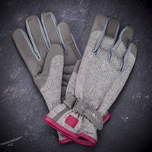 Burgon & Ball - Love the Glove - Sized Ladies Gardening Gloves - Grey Tweed SM