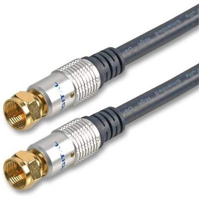 Pro Signal - Hq F-type Satellite Coaxial Lead Male To Male, 2m Blue