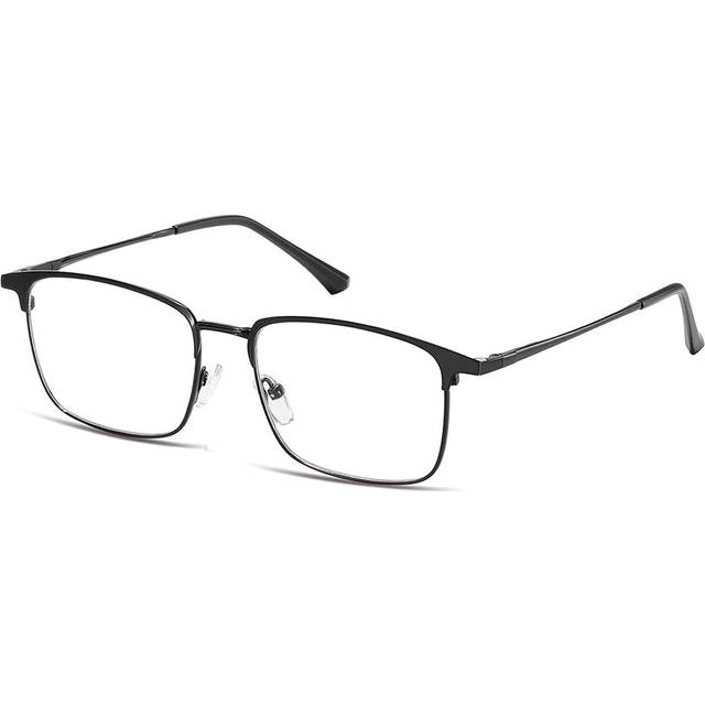 Skidglasögon Halv Ram Metall Svarta Glasögon Män - Blåa Light Glasoögon - SmartBuy Collection