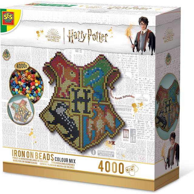 SES CREATIVE Harry Potter Hogwarts Crest Iron-on Beads Colour Mix