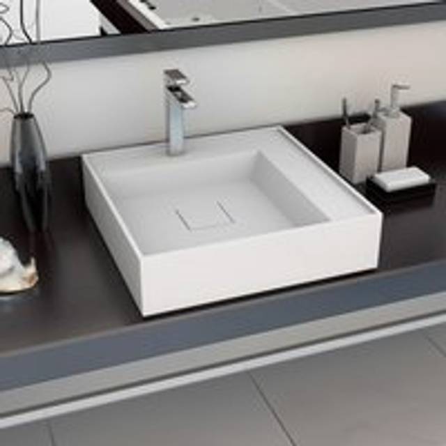 Wash Basin 50x50x12.3 cm Mineral Cast/Marble Cast White - One Size