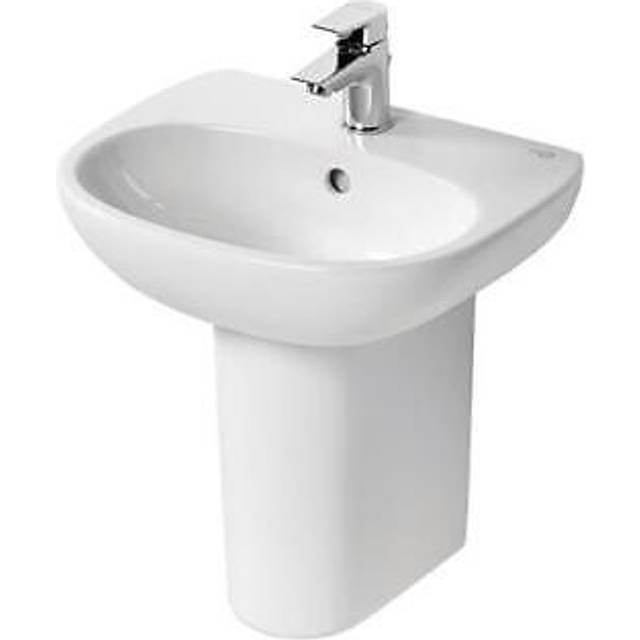 Ideal standard tesi cloakroom basin and full pedestal 450mm wide 1 tap hole