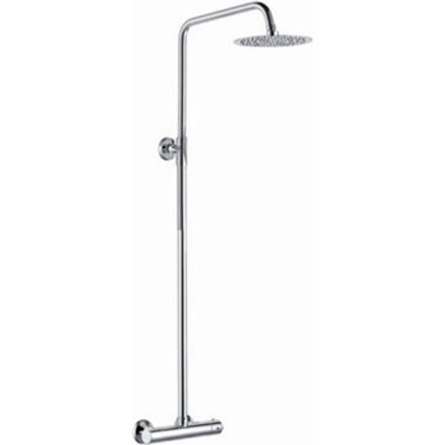 Dune Slim Overhead Shower Single Outlet Chrome 200mm - Enki