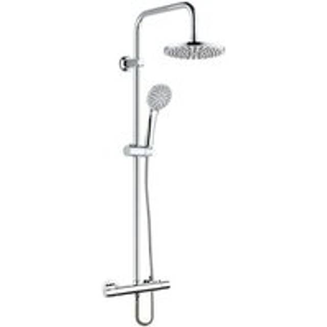 Thermostatic Shower Mixer Bar Set Rainfall Head Chrome Round esla