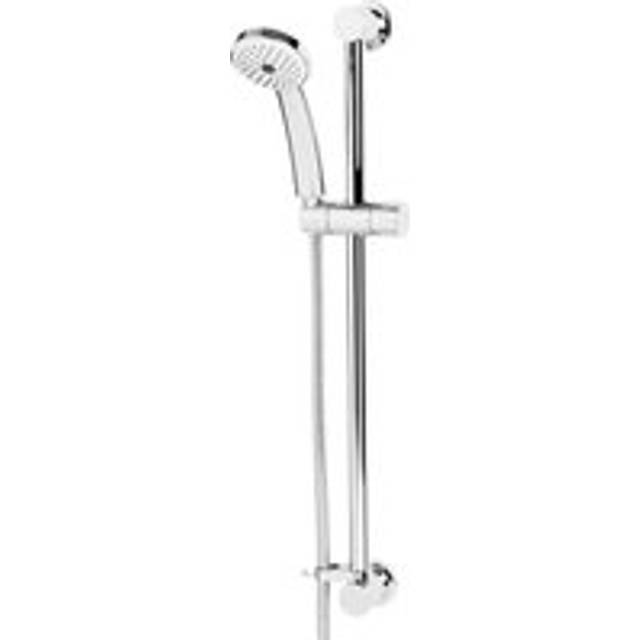Bristan Casino Riser Rail Kit with Small Single Function Handset | Chrome | Metal | 68mm x 650mm x 68mm