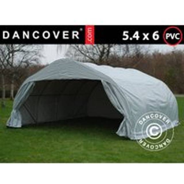 Dancover - Portable double garage 5.4x6x2.9 m pvc, Grey