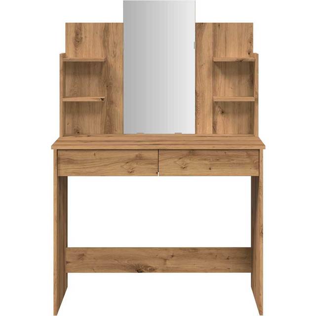 vidaXL Dressing Table with Mirror Artisan Oak 96x39x142 cm - Brown