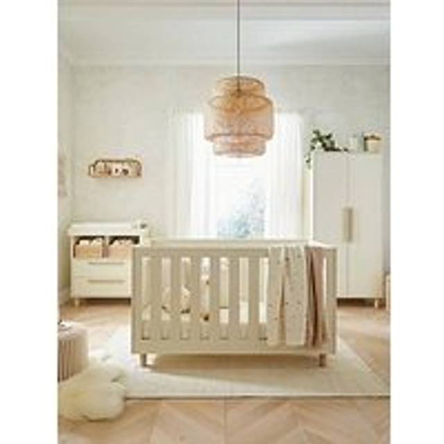 CuddleCo Harper 3 Piece Nursery Furniture Set - Cream & Ash