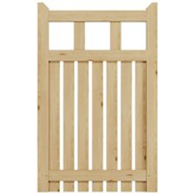 Living And Home 76X120Cm Outdoor Rectangular Wooden Garden Gate Fence Door In Natural - One Size